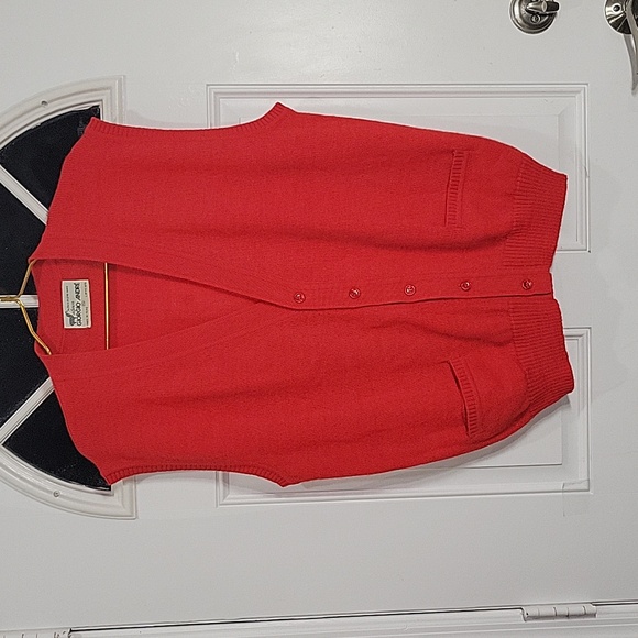 Vintage Giorgio Andrade Red Alpaca Sweater Vest Size XL